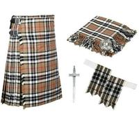 Bingo Sale Ensemble kilt et accessoires écossais classique Campbell Thomson avec plaid anti-mouches, broche, flashs et épingle (34" Pouces Tour de taille navale)