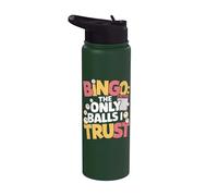 Bingo The Only Balls I Trust Funny Bingo Player Stainless Steel Insulated Water Bottle