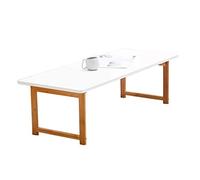 bingomiynhg Table Pliante, Grande Table d'ordinateur de Bureau, Table Basse en Bambou, Table de Loisirs Blanche pour Salon (Dimensions : 100 x 48 x 28 cm)