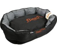 BingoPaw Lit pour chien, housse amovible, support de coussin confortable, noir et gris, XXL