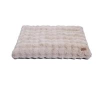 BingoPaw Panier Chien Grande Taille: 105x70x12cm Coussin Chien XL Déhoussable et Lavable en Machine, Tapis Matelas Lit Confortable, Tissu Peluche Doux, Beige