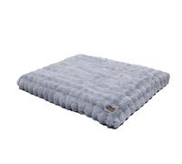 BingoPaw Panier Chien Grande Taille: 130x110x12cm Coussin Chien Déhoussable et Lavable en Machine, Tapis Matelas Lit en Peluche Doux, Gris