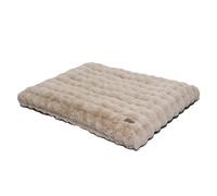 BingoPaw Panier Chien Grande Taille: 130x110x12cm Coussin Chien Déhoussable et Lavable en Machine, Tapis Matelas Lit en Peluche Doux, Beige