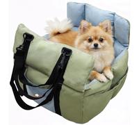 BingoPaw Siege Auto Chien Voiture: Panier Voiture Portable pour Chiens de Petite à Moyenne Taille avec Détachable et Lavable Coussin, Vert