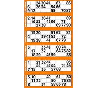 Bingosupermarket Lot de 6 planches et 600 tickets géants de bingo