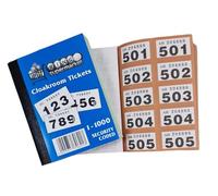 Bingosupermarket Tickets de tombola 1 à 1000 tickets de vestiaire - Couleurs assorties bordées (Marron)