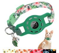 BINGPET AirTag Collier pour chat avec support Airtag et cloche | Collier de suivi élastique, boucle de sécurité, léger, anti-perte, taille réglable pour fille, garçon, chat, chiot