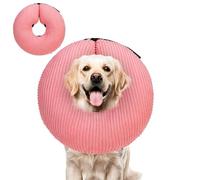 BINGPET Collier conique gonflable alternatif après une chirurgie, cône de récupération doux pour chiens et chats pour arrêter de lécher, collier de protection pour le cou en forme de beignet réglable