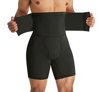 Bingrong Culotte Gainante Caleçon Homme Body Gaine Ventre Plat Amincissante Boxer Push Up Sport sous-vêtements Fesse Sculptantes Taille Haute Invisible Body Shaper