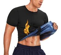 Bingrong Débardeur de Sudation Homme Gilet Sauna T Shirt Fitness Sudation Sport Corset Sauna Minceur Gaine Amincissante Neoprene Body Shaper (Noir, XL)