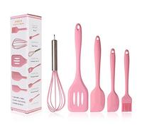 BINHAI Ensemble d'ustensiles de cuisine en silicone Spatule verte - Spatule Brosses à badigeonner Brosse à huile de pâtisserie Batteur à oeufs Fente Turner