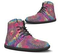 Binienty Chaussures de course unisexes pour homme et femme, chaussures pieds nus classiques à lacets, chaussures de gym, de travail, chaussures d'extérieur, Tie-Dye Swirl, 46.5 EU