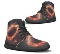 Binienty Chaussures de Cross-Training pour homme - Légères - Hautes - Multi-sports - Minimalistes, Ballon de basket Fire, 45.5 EU