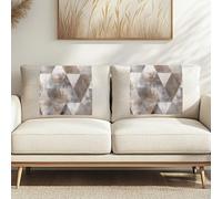 Binienty Housse d'appuie-tête de canapé avec clous de fixation, housses d'appuie-tête géométriques gris pour protecteur de fauteuil inclinable, protection automne hiver pour la maison, accessoire de