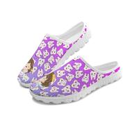 Binienty Sabots mules pour femmes infirmières dos nu chaussures de marche à enfiler avec semelle EVA, Dentiste violet, 49 EU