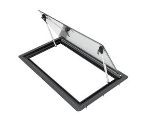 biniliubi Lanterneau Camper FenêTre Caravane LatéRale CharnièRe Camping Car Van Camper Battante PousséE Externe Rv Construction Solide éCran Anti Insectes Protection Uv Poteau Support Robuste