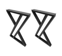 biniliubi Pied De Table Metal Noir Lot de 2 | Pieds Meuble Réglable 70x50 cm en Fer | Pied Bureau Industriel Charge 300 kg avec Patins pour Table Basse Console