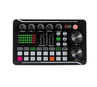 biniliubi Soundboard Mixeur Dj Sound Effects Board Sound Mixer Board Vocodeur Carte Son Compatible Bluetooth Plusieurs Effets Sonores LumièRe Led Soundboard Carte Son Live Interface Audio Podcasts
