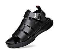 BININBOX Sandales Gladiateur Homme Cuir Sangle de Cheville Chaussure d'Été Mode EU 42