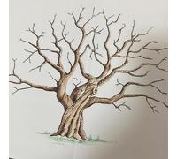 Biniveil Arbre À Empreintes Digitales | Toi-Le De Empreintes Digitales | Arbre De Peinture D'empreintes Digitales | Sign in Toi-Le Peinture Décoration pour Mariage, Anniversaire, Fête De Fami-lle