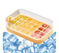 Biniveil Bacs à Glaçons avec Couvercle pour Congélateur - 28 Cases Extraction Facile Bac à Glaçons avec Couvercle pour Congélateur - Moules en Silicone à Bouton Accessoire Cuisine Maison Réfrigérateur