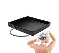 Biniveil Base De Douche Extérieure Portable,Plateau de Douche pour Camping-Car avec Trou de Drainage - Sol Souple Flexible Et Portable pour Camping Car, Jardin, Plage, Sauna Extérieur Et Terrasse
