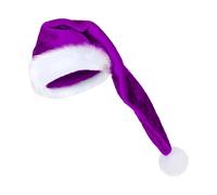Biniveil Bonnet De Père Noël 74.9 Cm Long | Bonnet En Velours Doux Pour Adultes - Couvre-chef Unisexe D'Hiver Pour Fête De Déguisement Célébration Accessoire Photomaton Mascarade