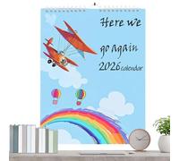 Biniveil Calendrier Mural Drôle 2026 | Organiseur Mural Pour Chambre et Maison,Décoration Élégante Moderne Motivation Quotidienne Femme pour Maison Bureau Chambre