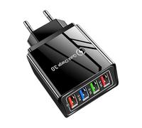 Biniveil Chargeur de téléphone Portable, Chargeur de Charge Rapide - Chargeur Mural pour Smartphones 4X Plus Rapide | Adaptateur USB à Chargement Ultra Rapide, chargez Quatre appareils à la Fois pour