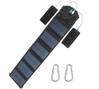 Biniveil Chargeur Solaire - Chargeur Plaint 120 W | Double Port USB Banque d'alimentation Étanche pour Voyage Camping Randonnée Plage Extérieur