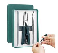 Biniveil Coupe-Ongles Incliné | Pince à ongles pour pieds à mâchoire large et bord biseauté - Outil ergonomique anti-dérapant, kit de manucure en acier inoxydable pour hommes, femmes et