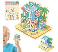 Biniveil Créez vos propres autocollants de scène, décalcomanies murales décoratives effet 3D | Outil de décoration de scrapbooking, petits autocollants d'aménagement paysager pour