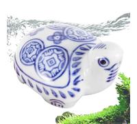 Biniveil Décorations pour Aquarium Statue de Tortue Marine | Figurine de Tortue Terrestre pour Aquarium - Paysager Animal en Céramique Collectionnable pour Jardin, Bureau, Maison, Table et Pot de