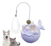 Biniveil Distributeur de Croquettes pour Chat | Balle À À Chat pour Chaton D'Intérieur - Distributeur Croquettes Jeu Intelligent Stimulation Mentale Anti Ennui,Stimulation Mentale Intérieur Extérieur