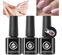 Biniveil Gel en Fibre de Verre pour Ongles - Réparation Ongle En Gel Fibre De Verre - 3 Pièces Accessoires Manucure Pédicure Transparents Longue Tenue à Tremper Pour Voyage Maison