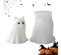 Biniveil Moule à Bougies Fantôme en Silicone Halloween | Moule à Bougie Parfumée 3D,Moules pour Savon, Décoration de Gâteau et Chocolat