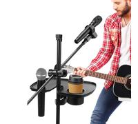 Biniveil Porte-Accessoires pour Microphone | Étagère Fixation par Serrage pour Studio,Plateau Anti-Dérapant pour Studio, Enregistrement, Streaming Et Scène