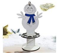 Biniveil Porte-argent de Noël, Porte-billets en Bois à Double Couche avec Trou, pour Cadeaux en Argent Adultes Anniversaire Fêtes