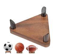 Biniveil Support de basket-ball en bois pour softball | Support de rangement antidérapant pour balles et balles de sport, décoration de bureau pour chambre à coucher, studio, maison