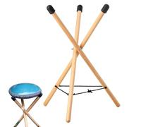 Biniveil Support de handpan pour tambour en acier, trépied de support de handpan - Support de tambour de langue en acier et bois | Support de tambour à langue en acier, support de caisse claire