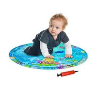 Biniveil Tapis Sensoriel à Eau pour Chat, Sensoriel pour Chat Et Lit d'eau pour Animaux, Jouets Interactifs avec Pompe À Air, Tapis Rafraîchissant Gonflable pour Animaux Et pour Extérieur Été Voyage