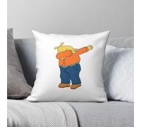 Binky Barnes From Arthur Taie d'oreiller carrée en polyester et lin velours imprimé fermeture éclair Housse de coussin décorative pour canapé