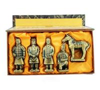 BINLIN Sculpture Statue Cadeau Guerriers en Terre Cuite Sculpture Chevalier Statue Anciens Soldats Armure Hero Cadeau, 12Cm-5Pc-B