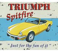BinLtd Triumph Spitfire Just for The Fun of It Plaque en métal vintage Décoration murale 20,3 x 30,5 cm