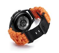 BINLUN 18MM/20MM/22MM Bracelet Montre en Nylon Paracorde Dégagement Rapide Tissu Bracelets Remplacement pour Montre Connectée Fabric Sportive Fermoir Noir&Argenté Idéal pour Garmin/Samsung Galaxy