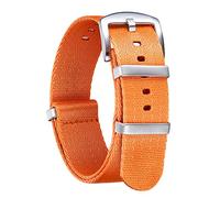 BINLUN Bracelet de Montre en Nylon Balistique Militaire Remplacement Bracelet Montre Tressé avec Noir/Argent Boucle en Acier Hommes Femmes(Orange,20MM)