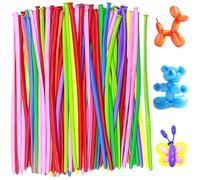 Binnan 100pcs Magiques Ballons en Latex, Ballon Magique Multicolores, Longs Ballon de Modélisation DIY, Ballon Sculpture, Ballons Magiques en Latex Long Ballons pour Fête