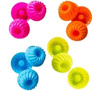 Binnan 12pcs Mini Moule à Kougelhopf Silicone, Mini Moules à Kouglof en Silicone, Moule a Baba au Rhum, Moules à Kouglof pour Gâteaux, Desserts, Chocolats, Puddings, Gelées