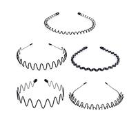 Binnan 5pcs Serre-Tête Homme, Cerceau Cheveux Homme Métal, Multi-Style Métal Cerceau de Cheveux, pour Femme Homme Sport