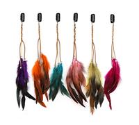 Binnan 6pcs Pinces à Cheveux Plumes, Boho Bandeau en Plumes, Accessoires de Décoration pour Filles Femmes